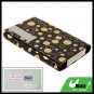 Black Exquisite Yellow Dots Design Business Card Case Holder