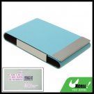 Fashionable Green Sleek Leather Magnetic Flip Cover Business Card Case Holder