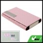 Fashion Silvery Pentagrams Design Pink Business Card Case Holder