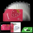 Strawberry Plastic Business Credit Card Case Cover Holder Pink
