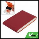 Red Vertical Leather Surface Magnetic Business Card Case