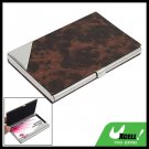 Soft Leather Metal Business Card Case Net Patterned