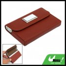 Leather Surface Aluminum Business Name Card Holder Case