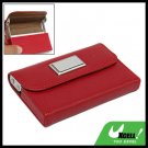 Red Leather Holder Case for Business Credit Name ID Card