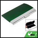 Stainless Steel Business Card Holder Case Green Silvery