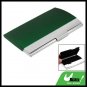 Stainless Steel Business Card Holder Case Green Silvery