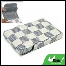 Grid Pattern Leather Aluminum Business Name ID Card Holder Case