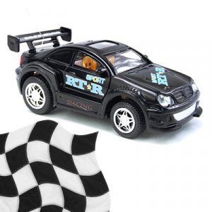 Toy - Radio Remote Control 1:52 Super Fast Racing Car - Black