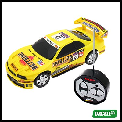 Toy Car - Mini Remote Control Mini Speed Racer Automobile - Yellow