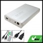 Silvery USB 2.0 3.5" SATA HDD External Hard Drive Case Box