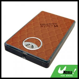 2.5" USB SATA HDD Aluminum External Hard Drive Enclosure Case Brown
