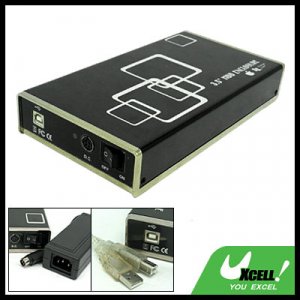 3.5" Black USB 2.0 SATA IDE HDD External Hard Drive Enclosure Case
