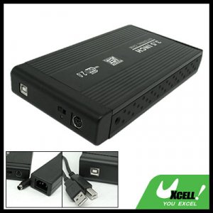 3.5" USB 2.0 to SATA IDE HDD External Hard Drive Enclosure Case Black