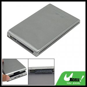 2.5" USB SATA HDD Hard Drive Disk Enclosure Case Silvery