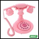 Deluxe Vintage Classical Corded French Cradle Telephone - Pink