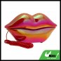 Glossy Sexy Rainbown Lips Home Phone Telephone -Rose