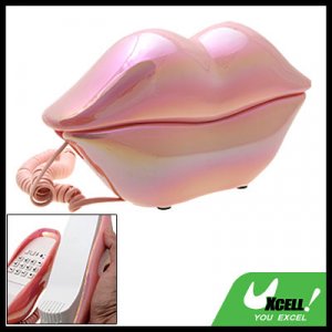 Mouth's Lips RJ11 Desk Home Telephone Like Pink Pearl Style