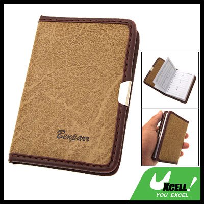 Beige Leather Cover Address and Telephone Book