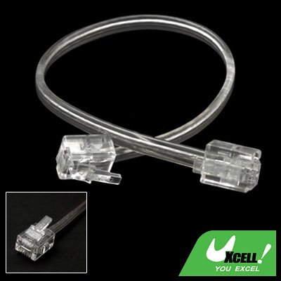 6P2C RJ11 RJ-11 Modular Phone Telephone Extension Cord