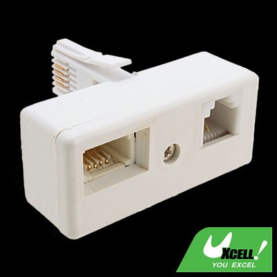 ADSL Filter RJ11 Socket to UK Telephone Plug Adapter