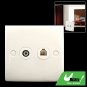 RJ11 Telephone Socket and Gang TV Socket Wall Switch
