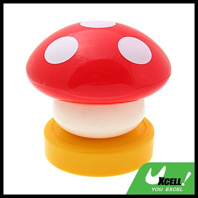 Red Mushroom Head Press Down Desk Lamp Night Light