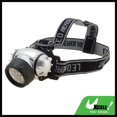 21 White LED with Head Strap Flashlight Lamp Light
