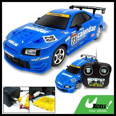 Blue Remote Control R/C Racing Music Car Toy