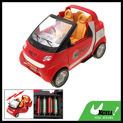 Fashion Red Flashing Music Battery Powered Car Toy