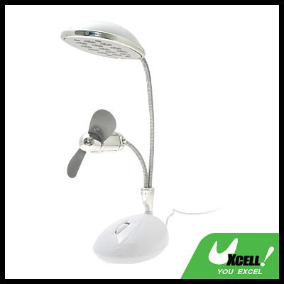 USB Super Bright 13 LED Lamp & Fan for Notebook/PC/laptop/Desktop