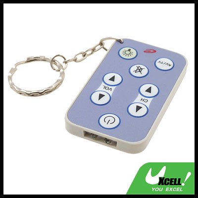 Keychain 8 Buttons Mini Universal AV TV Remote Control