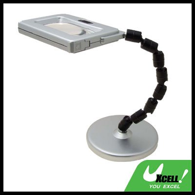 Rectangle 3 LED Magnifying Desk Lamp Magnifier Light