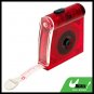 1M Red Mini Pocket Tape Measure Ruler with LED Light