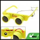 Yellow 3X Children Adjustable Focus Binoculars Eyeglass Magnifier