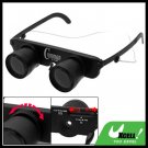 Black 3X Adjustable Focus Binoculars Eyeglass Magnifier