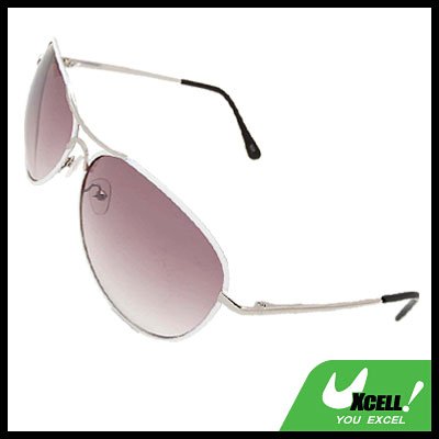 Purple Aviator Sunglasses in Metal Frame