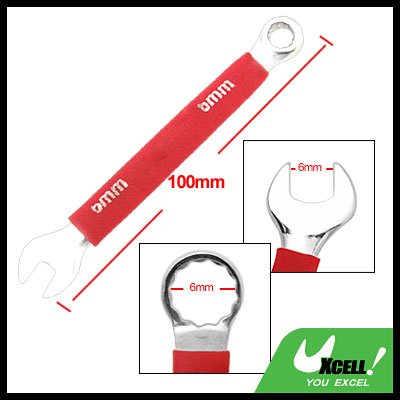 6MM Metric Soft Grip Open Box End Combination Wrench Tool