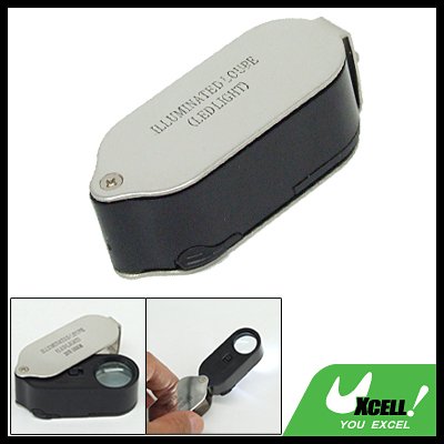 New 20X15MM White LED Light Illuminated Loupe Magnifier