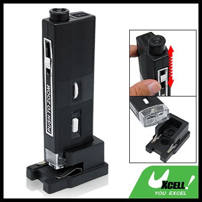 60X-100X Lighted Illuminated Pocket Microscope White Light