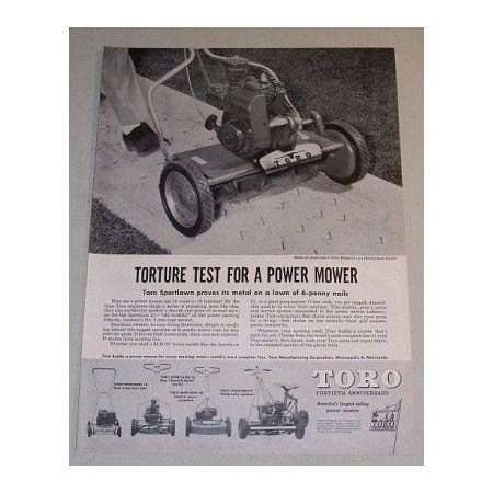 1955 Toro Sportlawn 21 Power Lawn Mower Print Ad