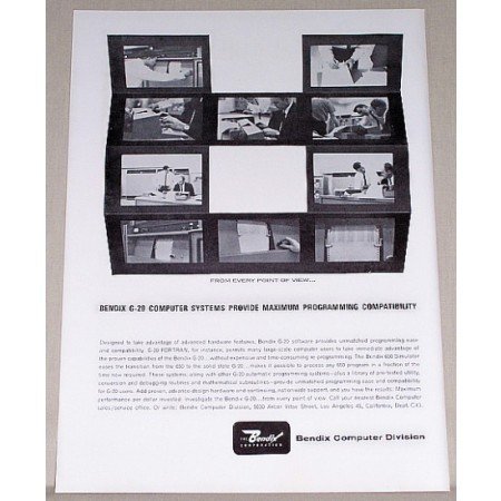 1962 Bendix G-20 Computer Systems Print Ad