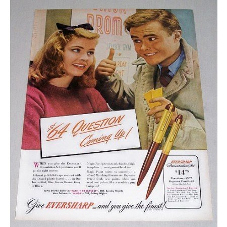 1946 Eversharp Presentation Pen Pencil Set Color Print Ad