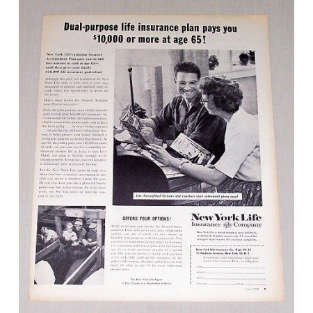 1959 New York Life Insurance Print Ad