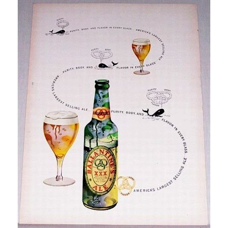 1948 Ballantine's Ale Color Print Brewery Ad