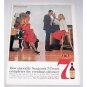 1960 Seagram's 7 Crown Whiskey Color Print Ad - Bowling Night