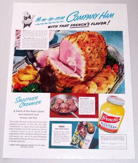 1948 French's Mustard Color Food Print Ad