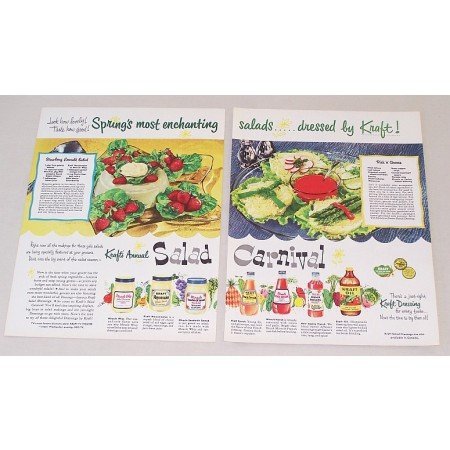 1953 Kraft Dressings Spreads Color Print Ad - Krafts Carnival