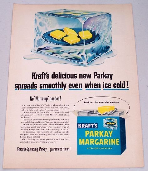 1952 Kraft S Parkay Margarine Vintage Color Butter Food