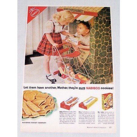 1954 Nabisco Cookies Color Print Ad - Let Them Have Another