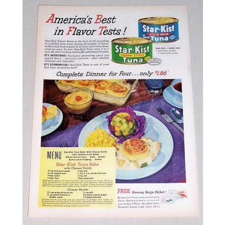 1952 Star Kist Tuna Color Print Ad - America's Best